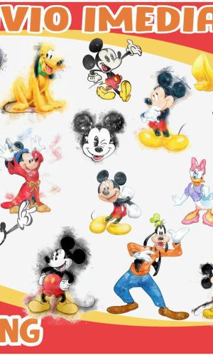Kit Digital Mickey Aquarela