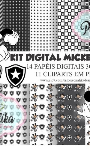 Kit Digital Mickey E Minnie Botafogo