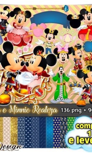 Kit Digital Mickey e Minnie Realeza