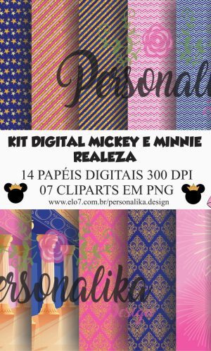 KIT DIGITAL MICKEY E MINNIE REALEZA