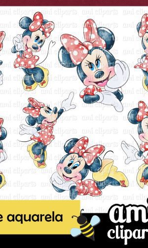 Kit digital Minnie Aquarela