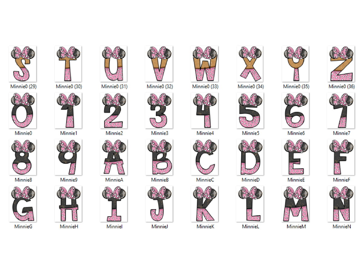 Kit Digital - Minnie Aquarela Glitter - Imagem 3