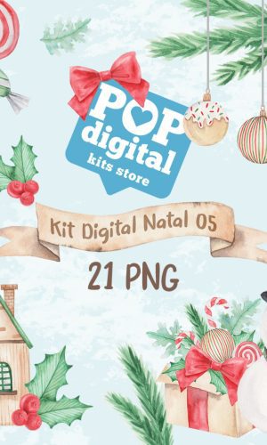 Kit Digital Natal 05 Aquarela