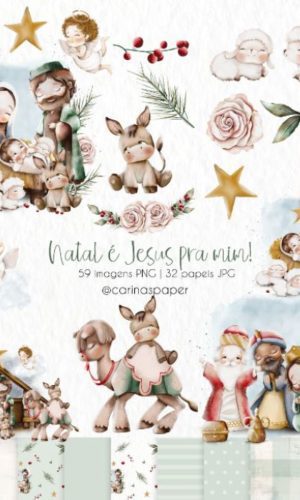 Kit Digital Natal É Jesus pra Mim
