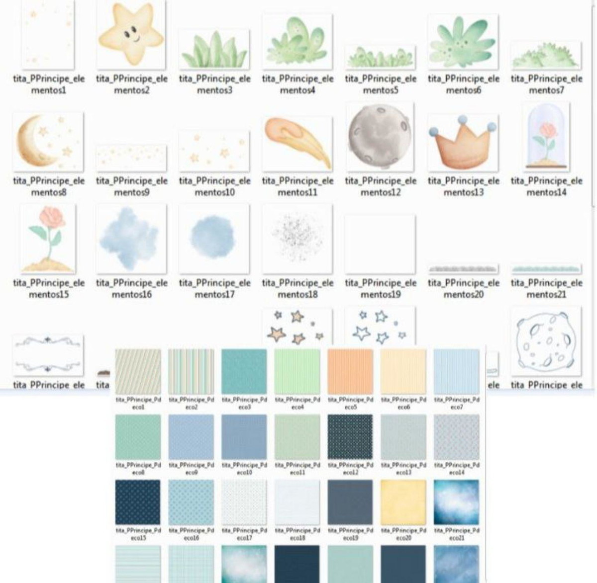 Kit Digital o Pequeno Príncipe Aquarelado/+20kits Cod:4493 - Imagem 4
