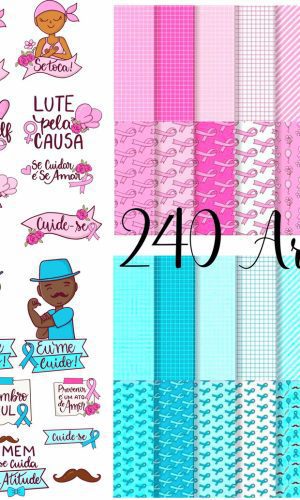 Kit Digital Outubro Rosa e Novembro Azul