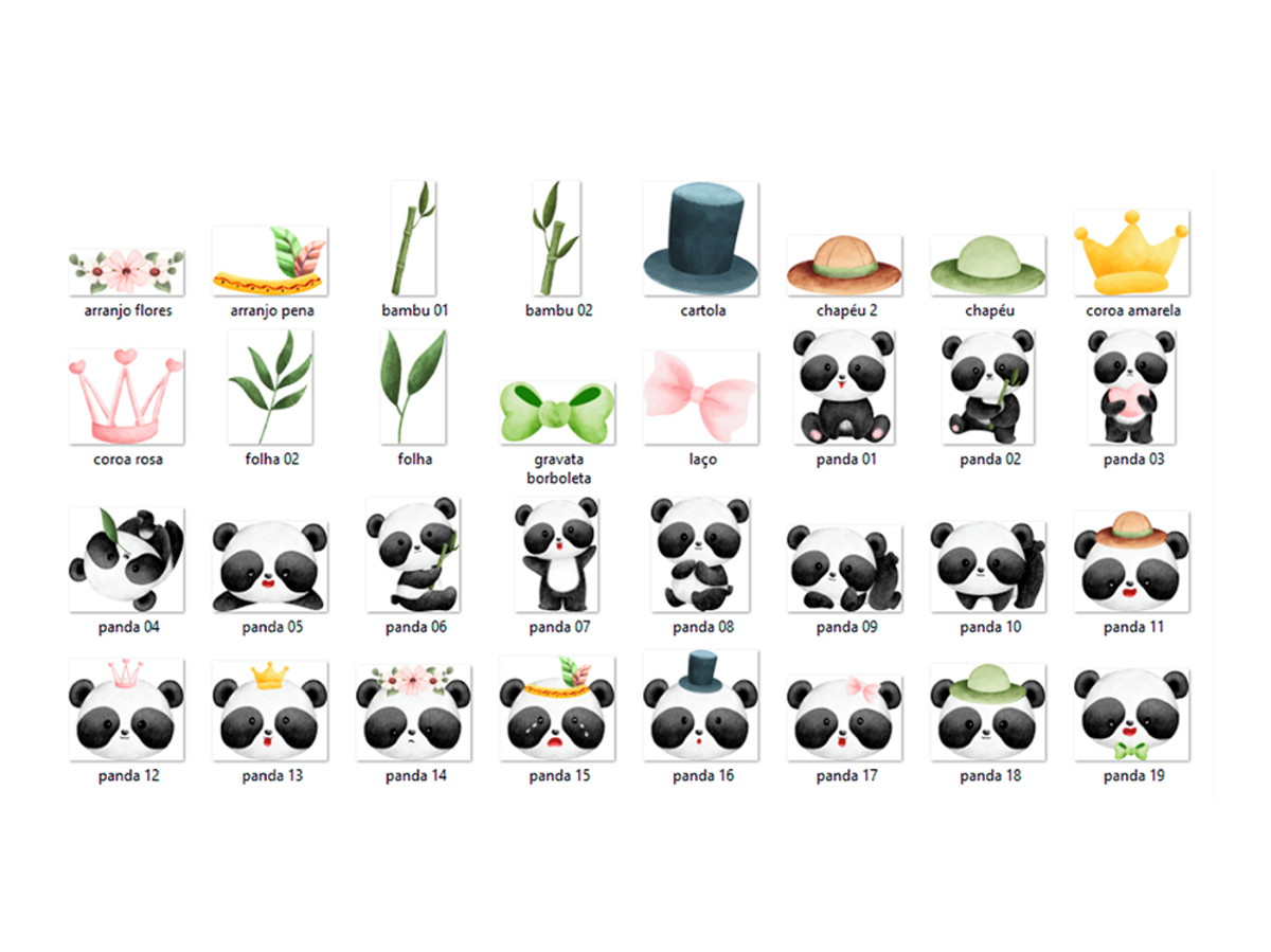 Kit Digital - Panda Aquarela - Imagem 2