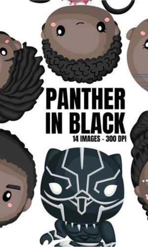 kit Digital Pantera Negra PNG- Scrapbook