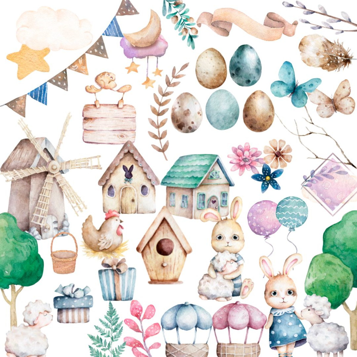 Kit Digital Páscoa Aquarela (26)