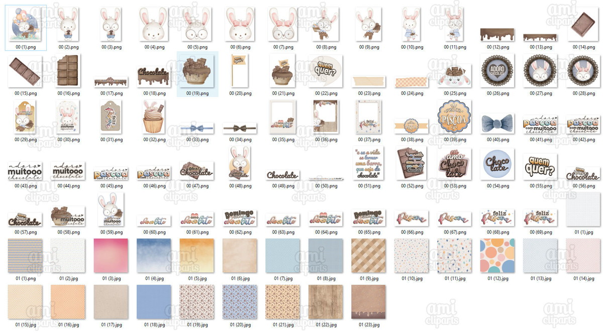Kit Digital Páscoa Aquarela - Imagem 2