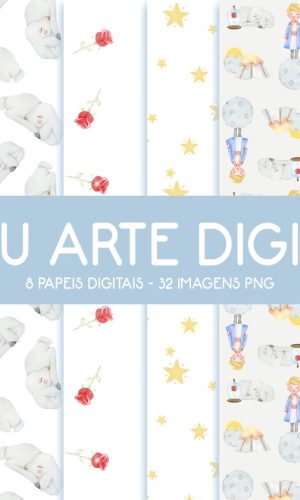 Kit Digital - Pequeno Principe Aquarela (2 em 1)
