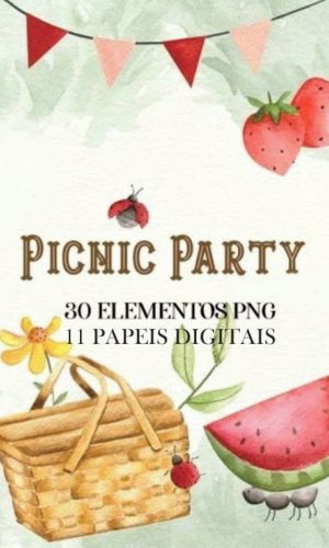 Kit Digital Picnic Aquarela