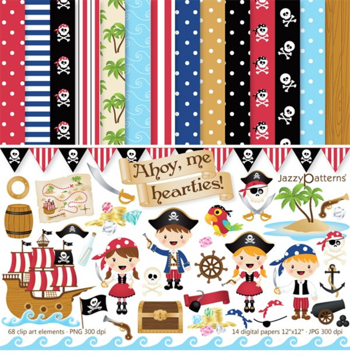 Kit Digital Piratas - Jazzy 34