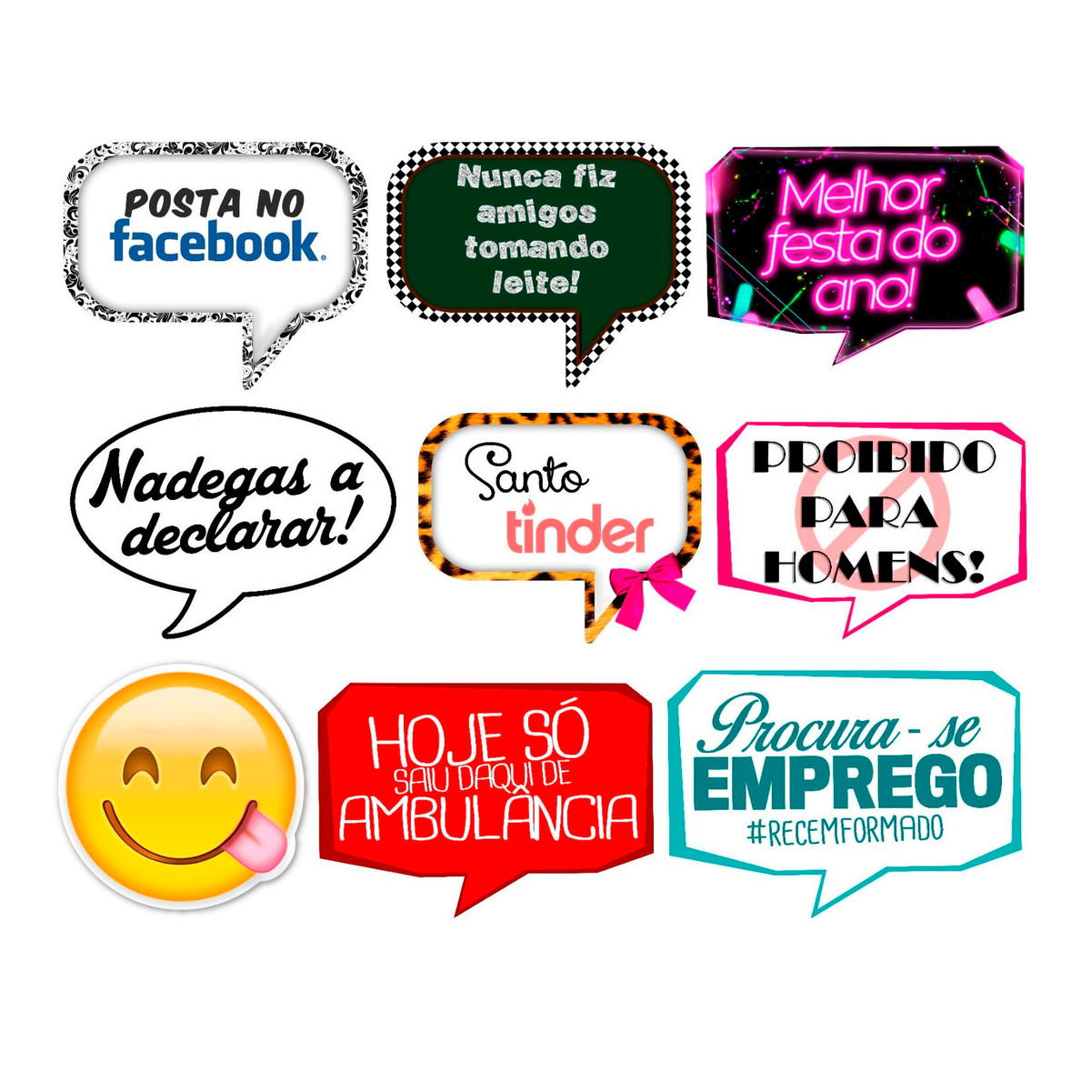 Kit Digital Plaquinhas Divertidas Para Imprimir - Promoção - Imagem 2