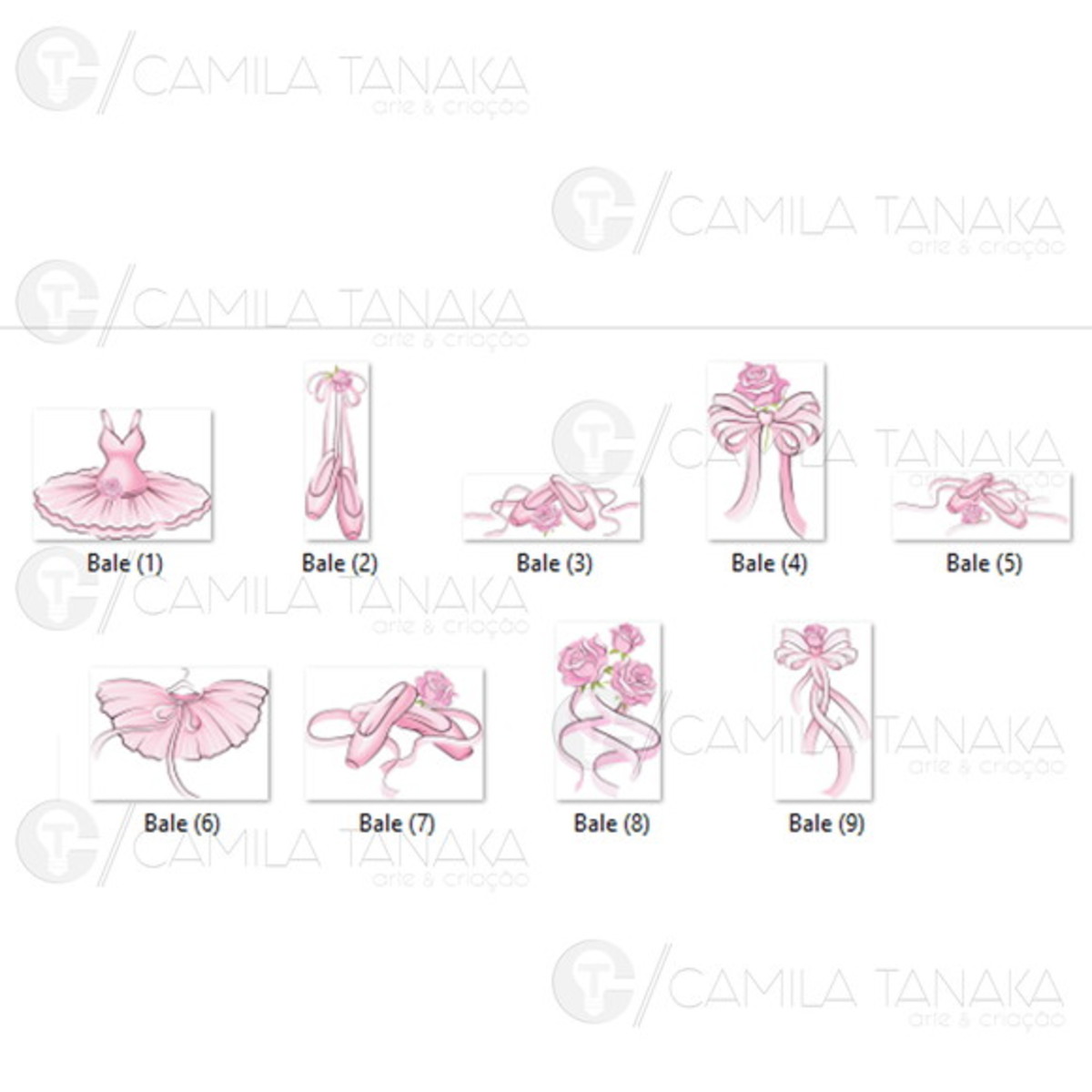 Kit Digital Png Bailarina Aquarela 4 (pague 1 Leve 3) - Imagem 2
