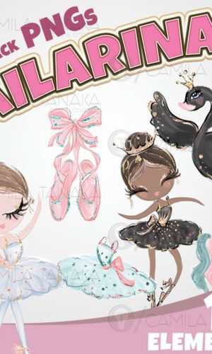 Kit Digital Png Bailarina Aquarela 7 (pague 1 Leve 3)
