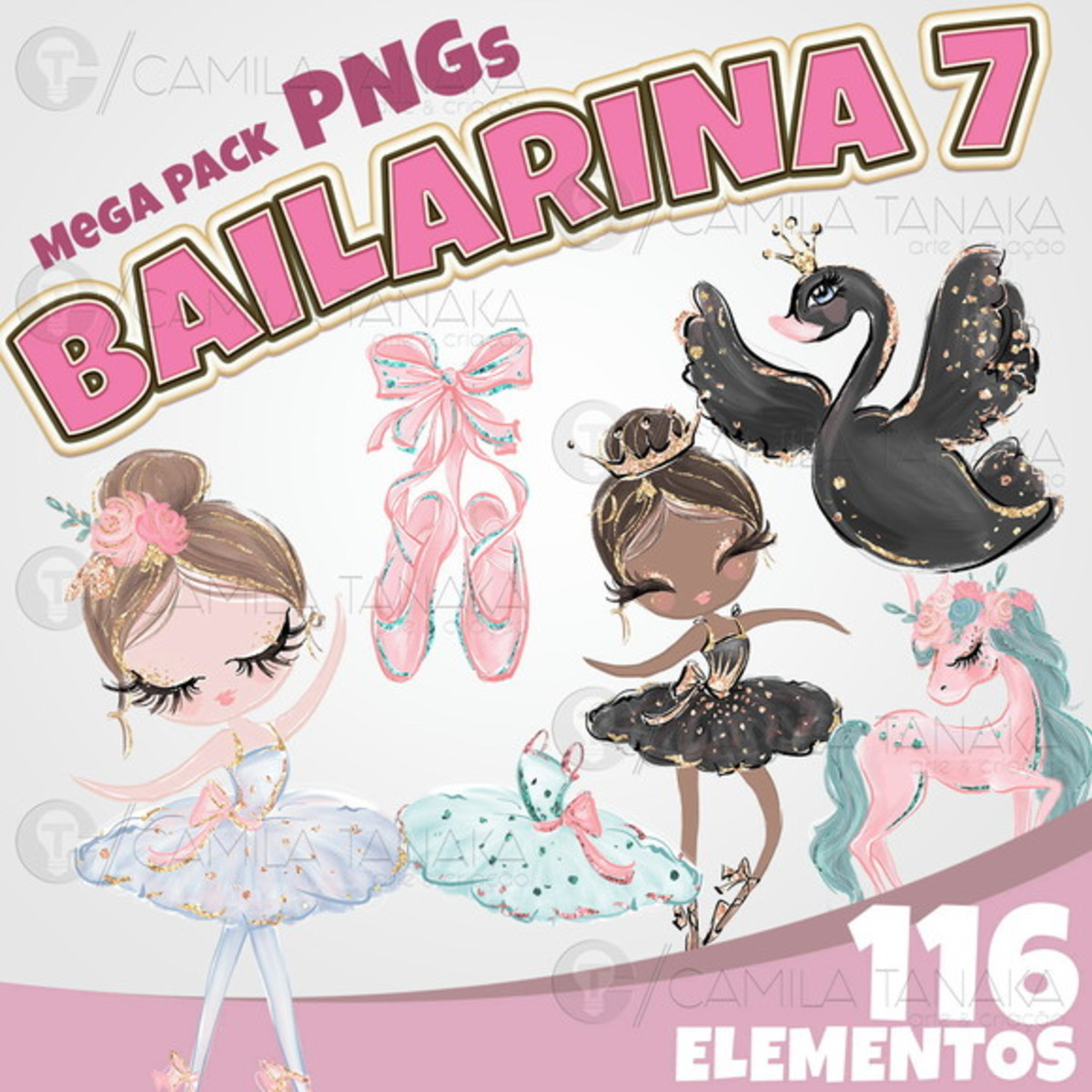 Kit Digital Png Bailarina Aquarela 7 (pague 1 Leve 3)