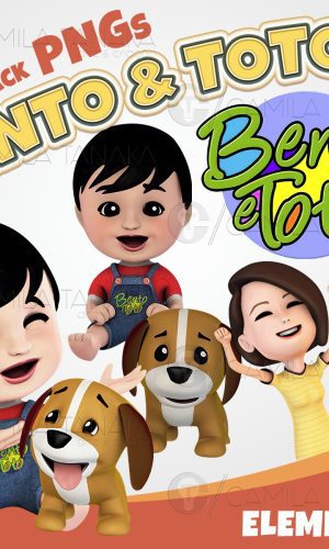 Kit Digital Png Bento e Toto (pague 1 Leve 3)