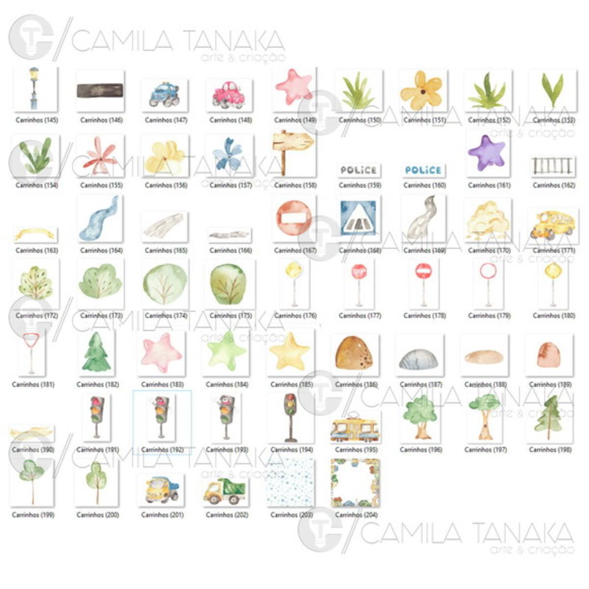 Kit Digital Png Carrinhos Aquarela (pague 1 Leve 3 - Imagem 3