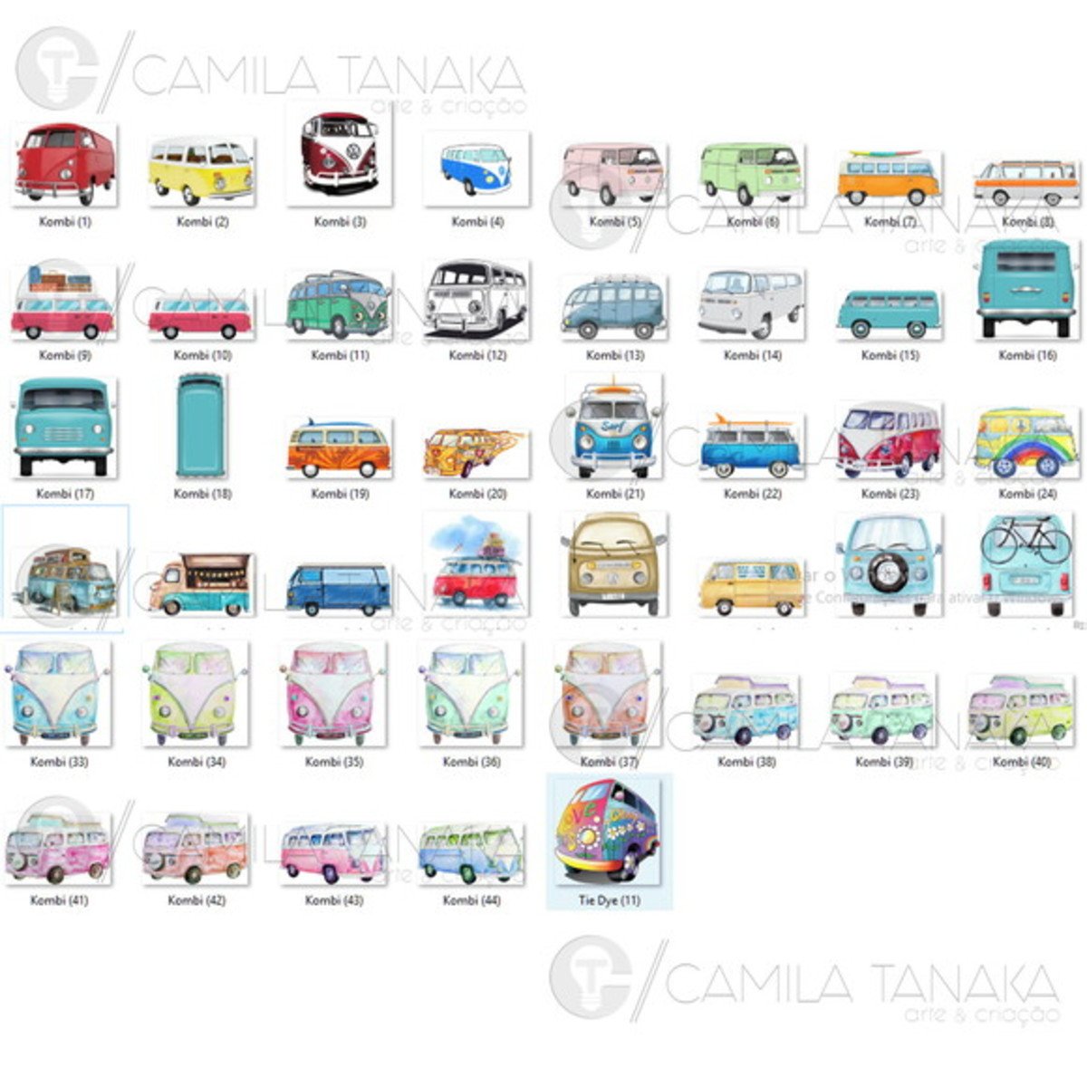 Kit Digital Png Kombi (pague 1 Leve 3) - Imagem 2