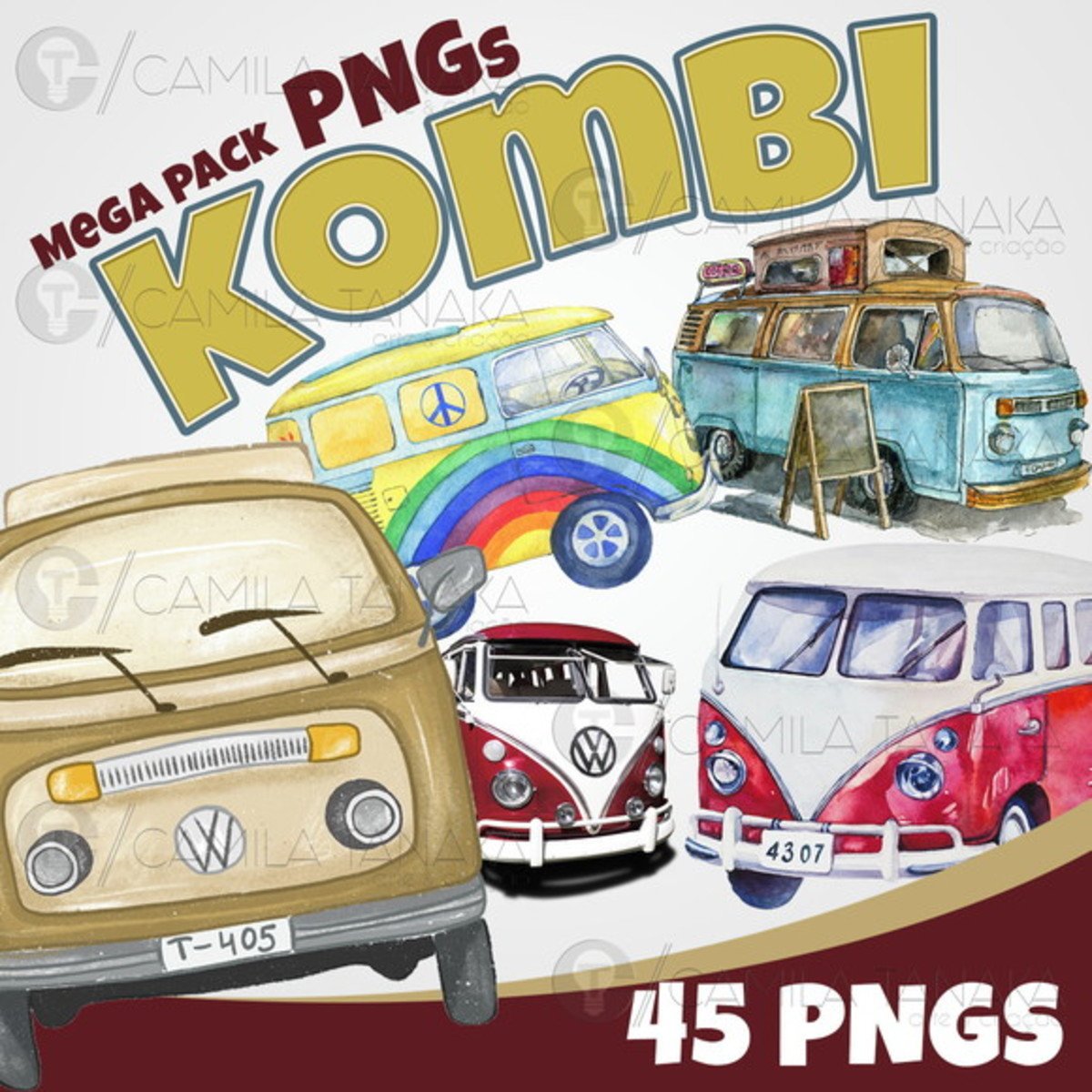 Kit Digital Png Kombi (pague 1 Leve 3)