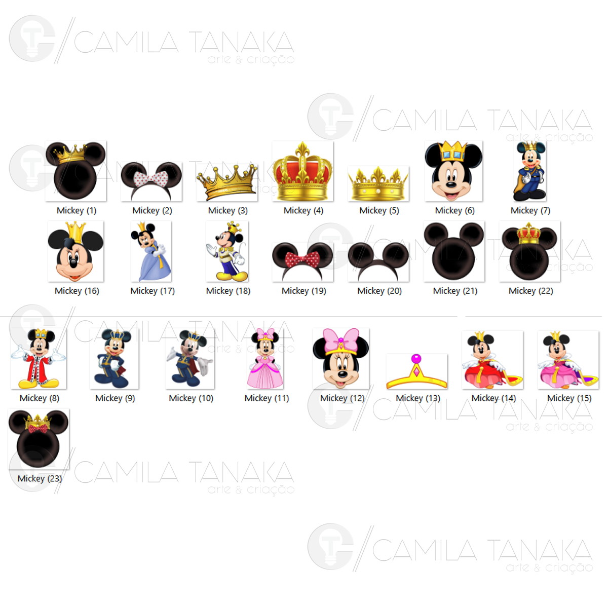 Kit Digital Png Mickey Realeza (pague 1 Leve 3) - Imagem 2