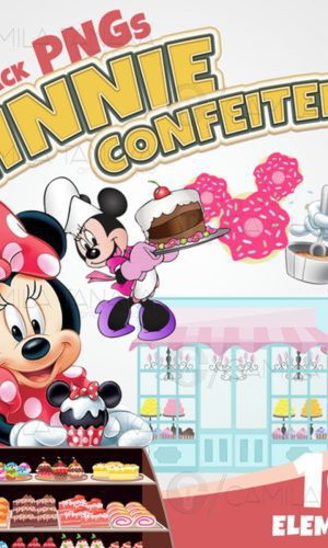 Kit Digital Png Minnie Confeiteira (pague 1 Leve 3)