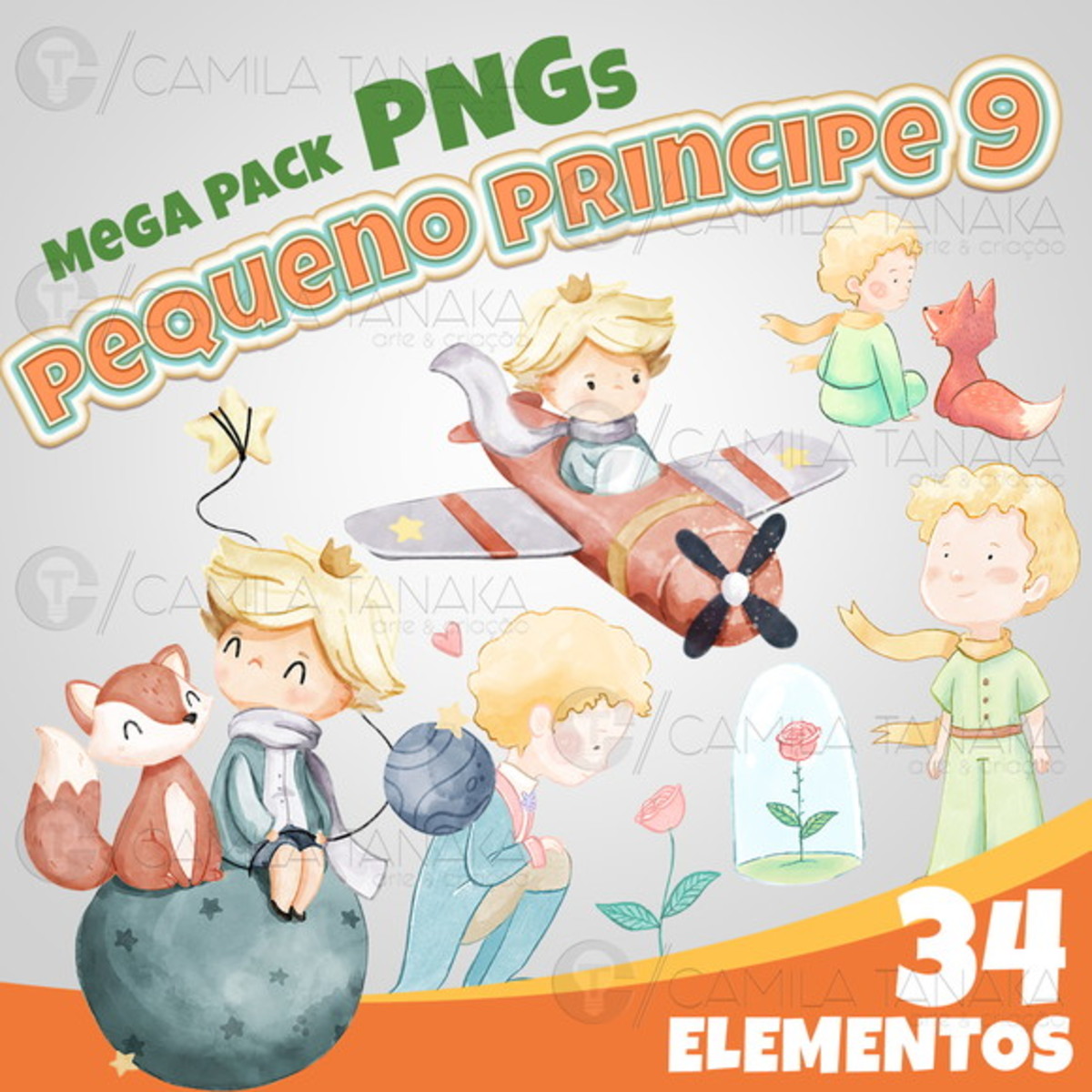 Kit Digital Png Pequeno Principe 9 (pague 1 Leve 3)