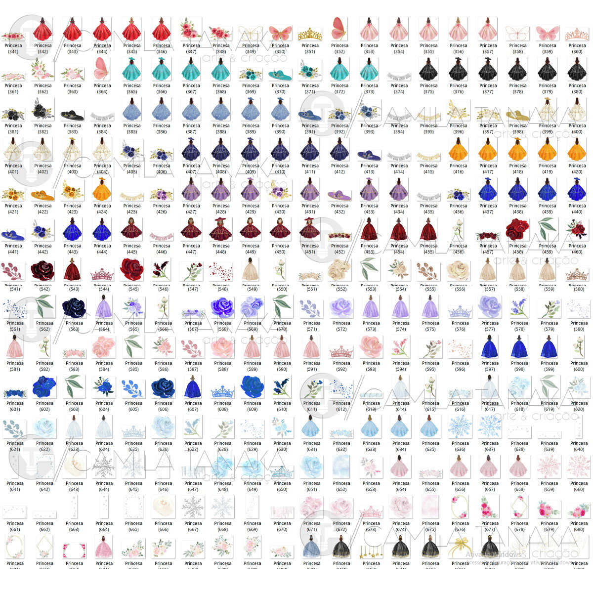 Kit Digital Png Princesa Debutante (pague 1 Leve 3) - Imagem 3