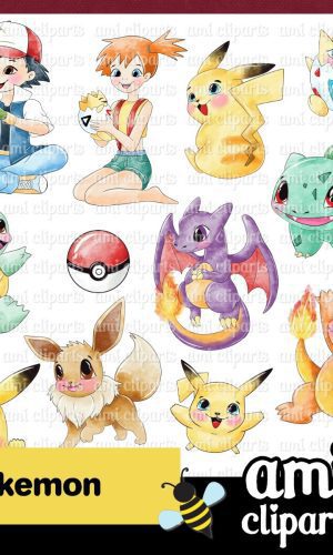 Kit Digital Pokemon Aquarela