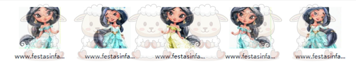 Kit Digital Princesa Jasmine Aquarela 01 Png - Imagem 2