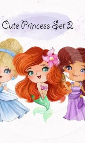 #045 Kit Digital Princesas Aquarela