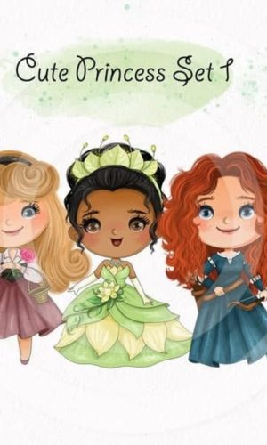 #044 Kit Digital Princesas Aquarela