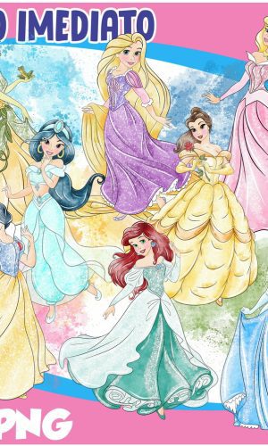 Kit Digital Princesas Aquarela