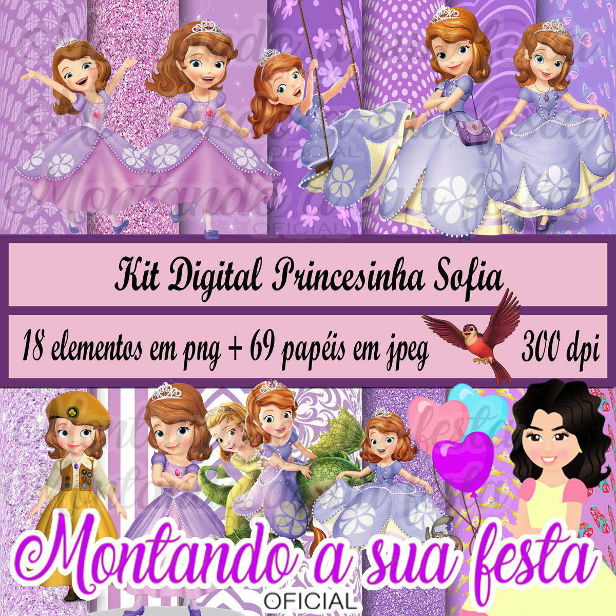 Kit Digital Princesinha Sofia