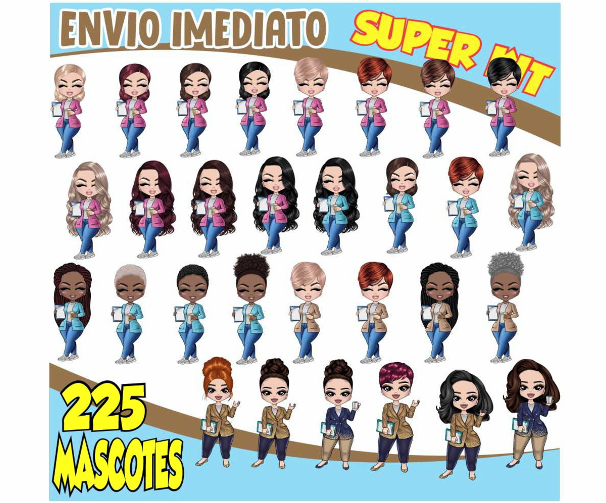 Kit Digital Professoras Mascotes