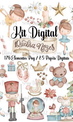 Kit Digital - Quebra Nozes Aquarela