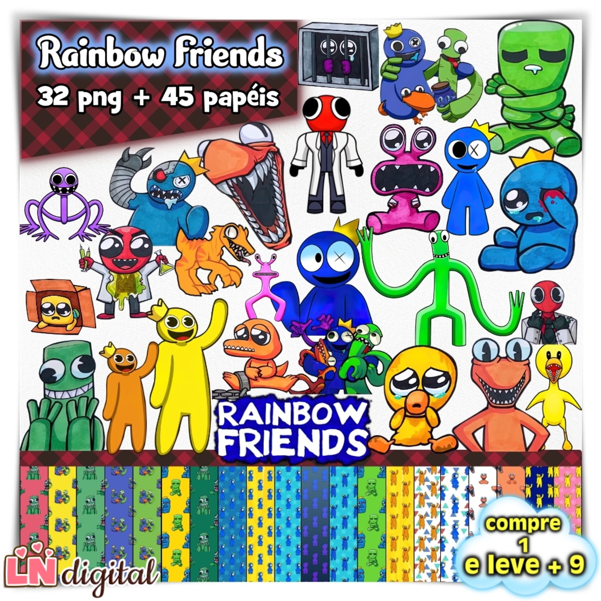 Kit Digital Rainbow Friends