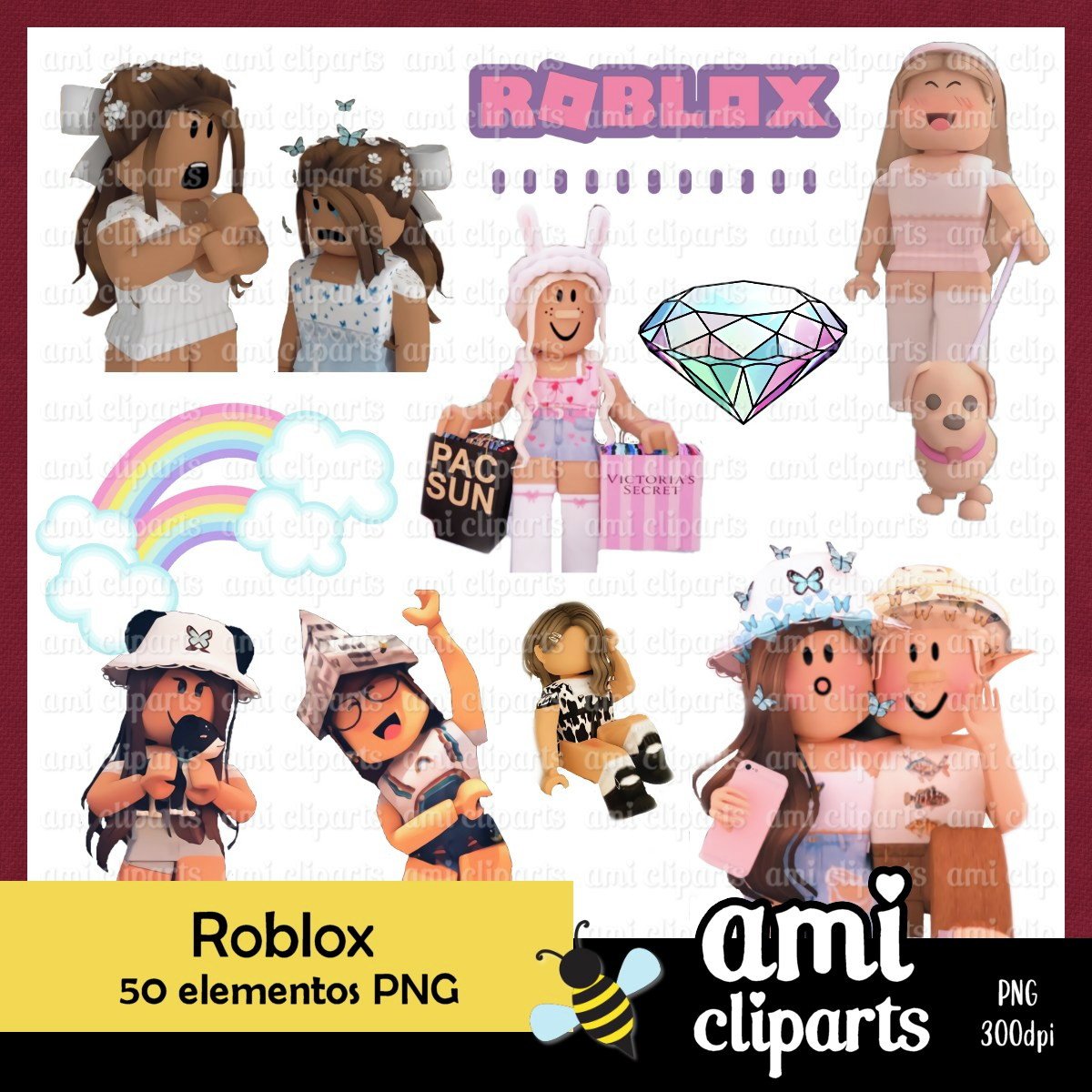 Kit Digital Roblox Menina