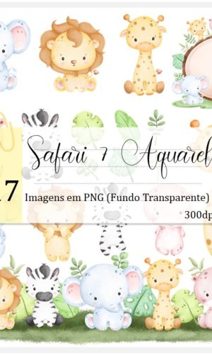 Kit Digital - Safari Aquarela