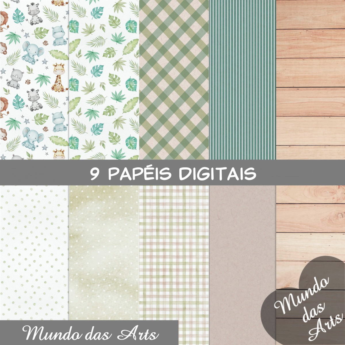 Kit Digital Safari Baby + 2 Kits de Brindes!!!