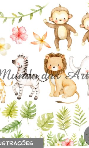 Kit Digital Safari Baby + 2 Kits de Brinde!!!