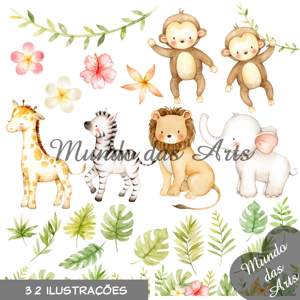 Kit Digital Safari Baby + 2 Kits de Brinde!!!