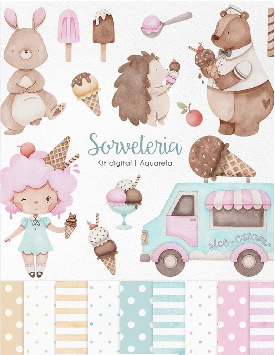 Kit Digital - Sorveteria Aquarela