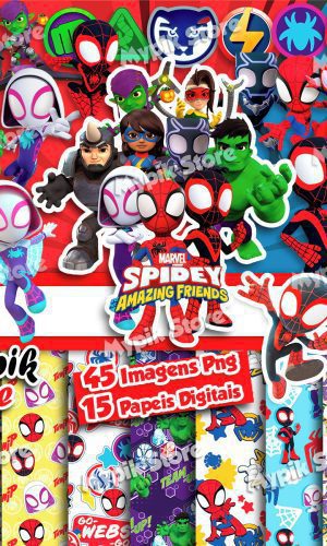 Kit Digital Spidey e Seus Amigos Espetaculares
