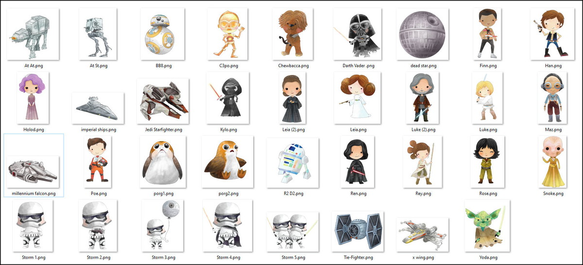 Kit digital Star Wars aquarela - Imagem 2