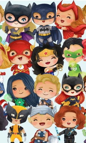Kit Digital Super Heróis Cute 245