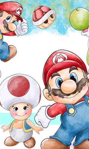 Super Mario Aquarela Kit Digital Compre 1 Leve 2