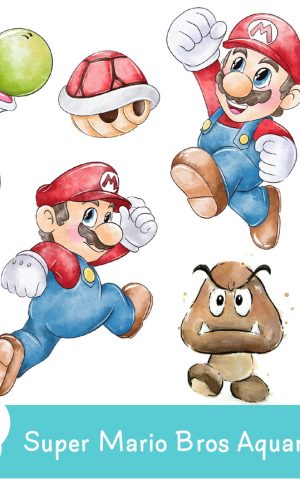 Kit Digital - Super Mario Bros Aquarela
