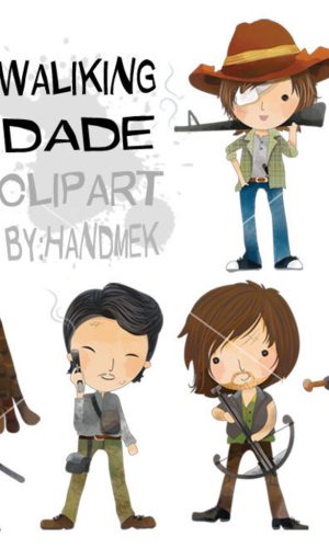 Kit digital The Walking Dead aquarelado